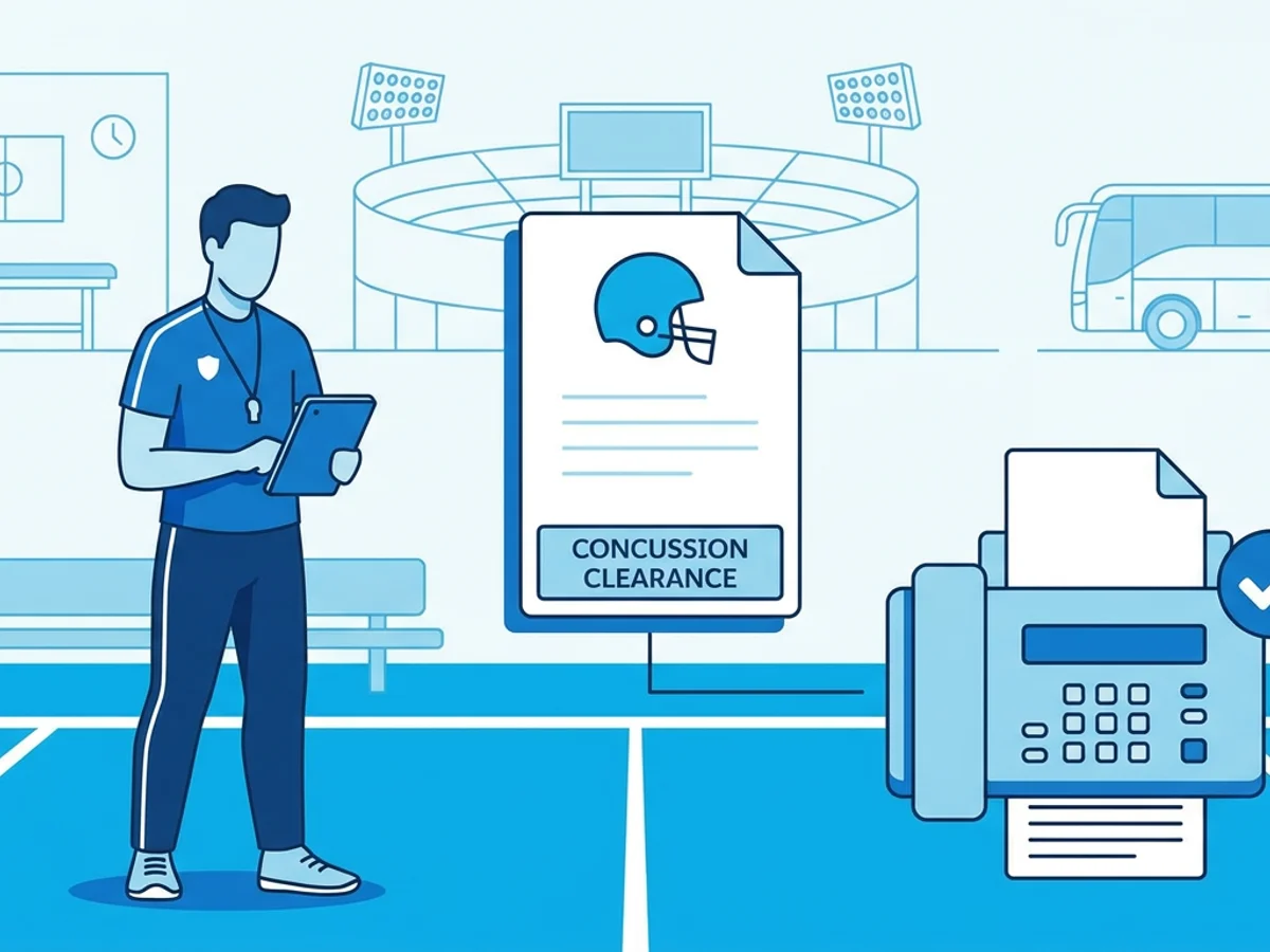 How Athletic Trainers Fax Concussion Clearance Forms Without Game-Day Delays