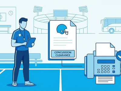 How Athletic Trainers Fax Concussion Clearance Forms Without Game-Day Delays