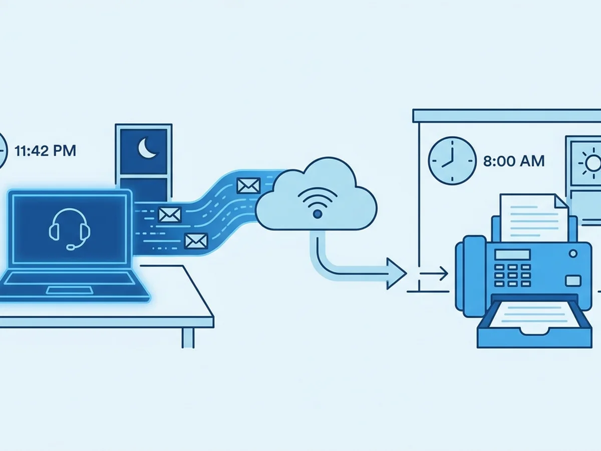 How Crisis Counselors Fax 988 Follow-Up Referrals Without Care Delays — illustration