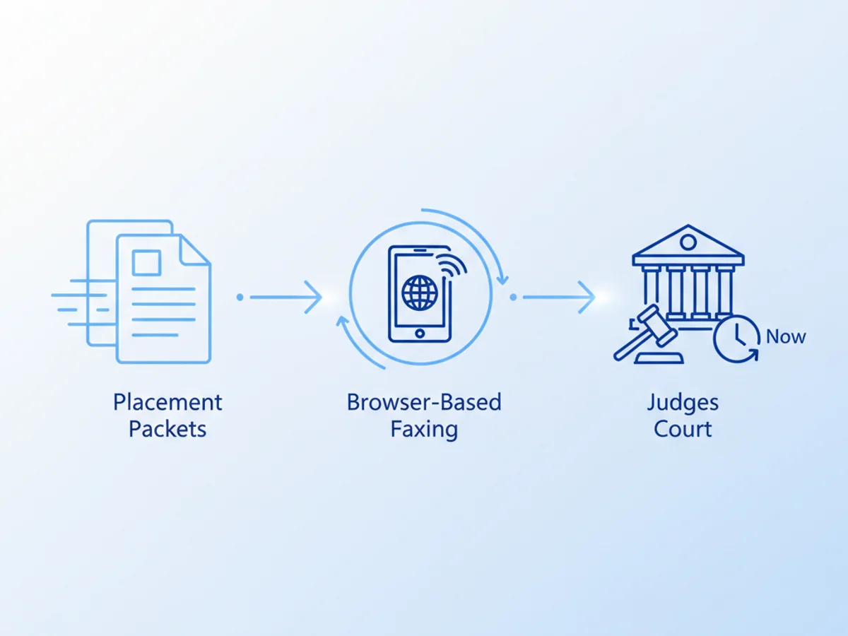 Additional illustration for How Foster Care Agencies Fax Placement Packets to Judges Before Same‑Day Hearings