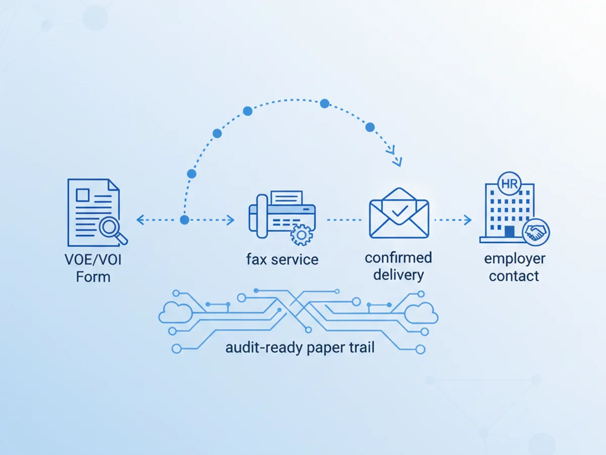 Additional illustration for How Mortgage Underwriters Fax VOE/VOI Forms to Employers Without Delays